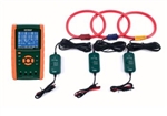 Extech PQ3450-30-NIST - Kit de analizador de potencia con registro de datos 3000A, (hasta 30 000 juegos de medidas) y sondas de pinza amperimétrica flexibles de 3000 A (juego de 3)