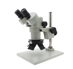 Aven 26800B-223-SPZ - Microscopio Binocular Con Zoom Estéreo SPZ-50 [6.75x-50x] En Soporte De Poste Con Luz Anular OLED