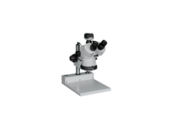 Aven 26800B-383 - Microscopio Trinocular Con Zoom Estéreo SPZV-50 [6.75x-50x] En Soporte De Poste Con Luz Integrada Y Cámara USB 6M