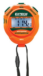 Extech 365515 Reloj/cronometro con pantalla retroiluminada Cronómetro LCD digital más calendario y alarma