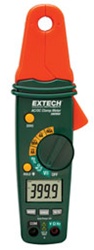 Extech 380950-NIST - Minipinza amperimétrica de CA/CC de 80 A La mordaza alargada de diámetro pequeño calza en espacios pequeños con Certificado NIST