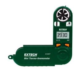 Extech 45168CP - Mini termoanemómetro con brújula incorporada Plegable, tamaño de bolsillo con velocidad del viento, temperatura, humedad relativa, punto de rocío, bulbo húmedo y sensación térmica