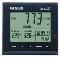 Extech CO100 - Calidad del aire interior de escritorio CO&#8322; Mide el dióxido de carbono (CO&#8322;)