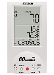 Extech CO50 - monitor de escritorio de CO (monóxido de carbono) Mide la concentración de monóxido de carbono, la temperatura del aire y la humedad