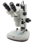 Aven DSZV44-506 - Microscopio Trinocular Con Zoom Estéreo DSZV-44 [10x - 44x] En Soporte De Riel Con LED Superior E Inferior