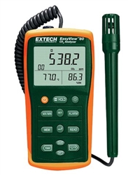 Extech EA80 - Registrador de datos/medidor de la calidad de aire del interior EasyView™ Mide CO2, temperatura, humedad, punto de condensación y bulbo húmedo