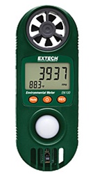 Extech EN100 - Medidor ambiental 11 en 1 Higro-termo-anemómetro compacto con sensor de luz
