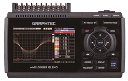Graphtec GL240, Registrador de Datos. Pantalla a Color de 4.3'', 10 canales, 4GB de Memoria, Interfaz USB.(con el B-568 (adaptador WLAN) y B-569 (batería recargable).