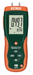 Extech HD755 - Medidor de presión diferencial/manómetro de rango bajo (0 a 0,5 psi), alta resolución (0,001 psi)