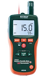 Extech MO290-NISTL - Psicrómetro de humedad sin agujas + IR Medidor 8 en 1 con termómetro IR incorporado