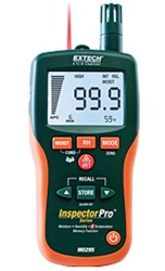 Extech MO295 - Higrosicrómetro sin clavija + termómetro de infrarrojos Medidor 8 en 1 con memoria y termómetro de infrarrojos incorporado