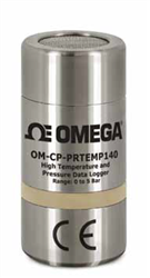 Omega OM-CP-PRTEMP140-LVL-CERT Registrador de datos (datalogger) de  presión y alta temperatura  (-20 a 140 oC) para montaje tipo flush. Resolución de 0.01 oC y 0.1 mbar, exactitud de +-0.1 oC y +-0.03 bar, incluye certificado de calibración NIST