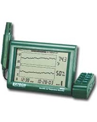 Extech RH520A-240 - Registrador gráfico de temperatura + humedad con sonda desmontable (240 V) Registrador de datos gráfico para mediciones de humedad/temperatura y cálculo de punto de condensación