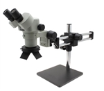 Aven SPZ-50-534-223 - Microscopio Binocular Con Zoom Estéreo SPZ-50 [6.75x-50x] En Soporte De Brazo Doble Con Anillo De Luz OLED