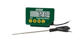 Extech TM26 - Indicador de temperatura compacto certificado por NSF Indicador de temperatura a prueba de agua con sonda de penetración de acero inoxidable