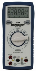 BK Precision 2708B Kit de herramientas Multímetro digital de valor eficaz verdadero de rango automático con gráfico de barras