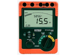 Extech 380396 - Comprobador de aislamiento digital de alto voltaje (220 V) Amplio rango de medición de hasta 5 kV con resistencia de aislamiento de 60 GOhm