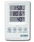 Extech 445702 Indicador de Temperatura y Humedad Relativa con Reloj