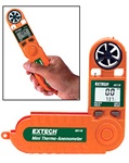 Extech 45118 - Mini Termo-Anemometro, Tamaño de bolsillo impermeable con velocidad del aire, temperatura y sensación térmica