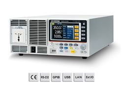 GW Instek ASR-2050, Fuente de poder de corriente alterna (AC) y directa (DC) de 500 VA de salida, frecuencia de salida de DC a 999.9 Hz, programable con puerto LAN y USB estandar. Puerto RS232 y GPIB opcional.
