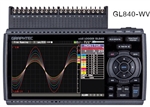 Graphtec GL840-WV, Registrador de Datos (Datalogger) de 20 Canales de Temperatura o Voltaje. Expandible hasta 200 Canales, Voltaje Máximo de Entrada de 300V, Display a Color de 7"