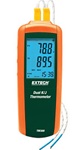 Extech TM300 - Termómetro de entrada doble tipo K/J Medidor compacto para mediciones de temperatura diferencial